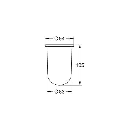GROHE 40393000 - Nomaiņas glāze ESSENTIALS, caurspīdīga