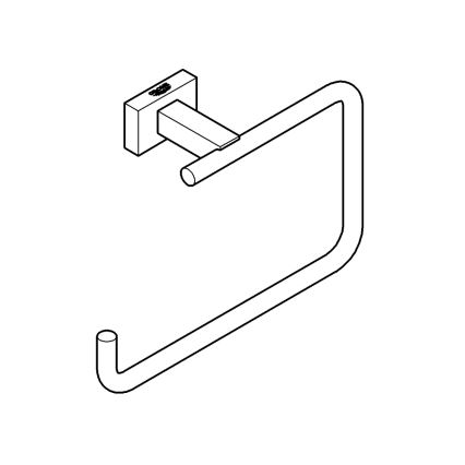 GROHE 40510001 - Dvieļu turētājs ESSENTIALS CUBE 188 mm spīdīgs hroms