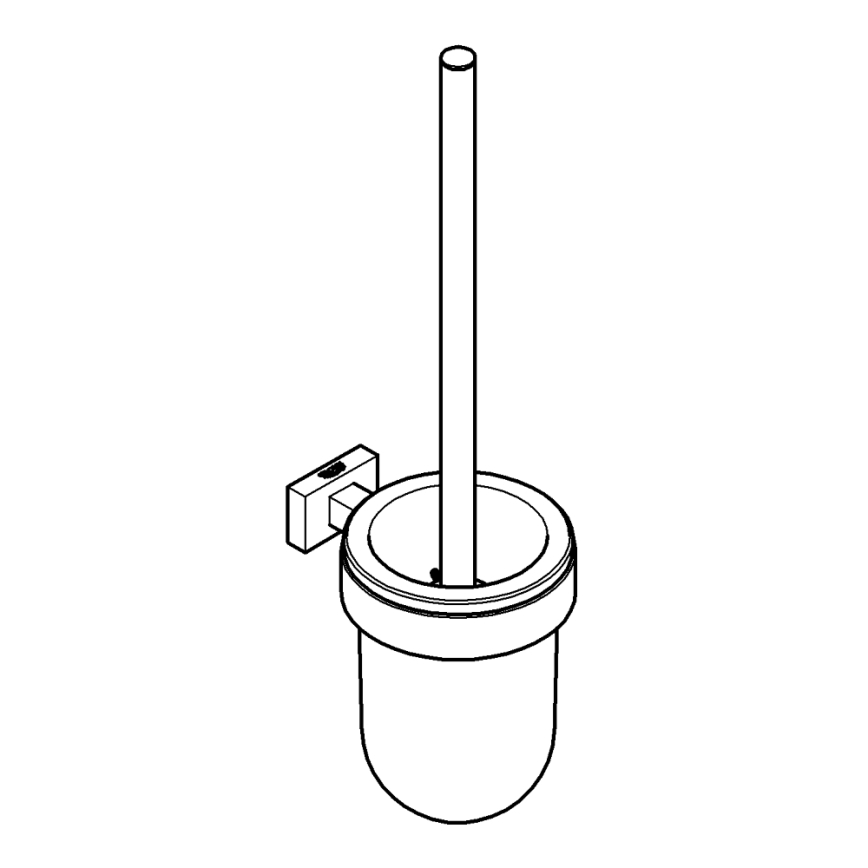 GROHE 40513AL1 - Tualetes tīrīšanas komplekts ESSENTIALS CUBE grafīts