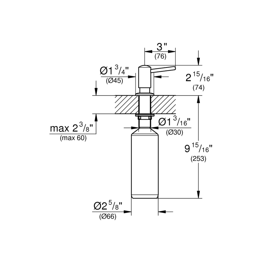 GROHE 40536000 - Ziepju dozators CONTEMPORARY, 400 ml, spīdīgs hromēts pārklājums