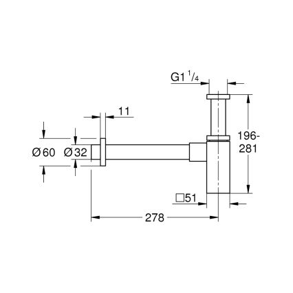 GROHE 40564A00 - Sifons SIFONI grafīts