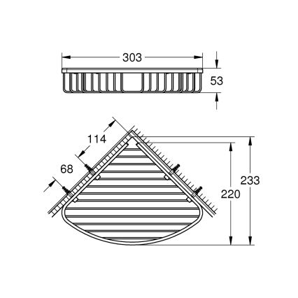 GROHE 40663001 - Stiepļu ziepju trauks BAUCOSMOPOLITAN spīdīgs hroms