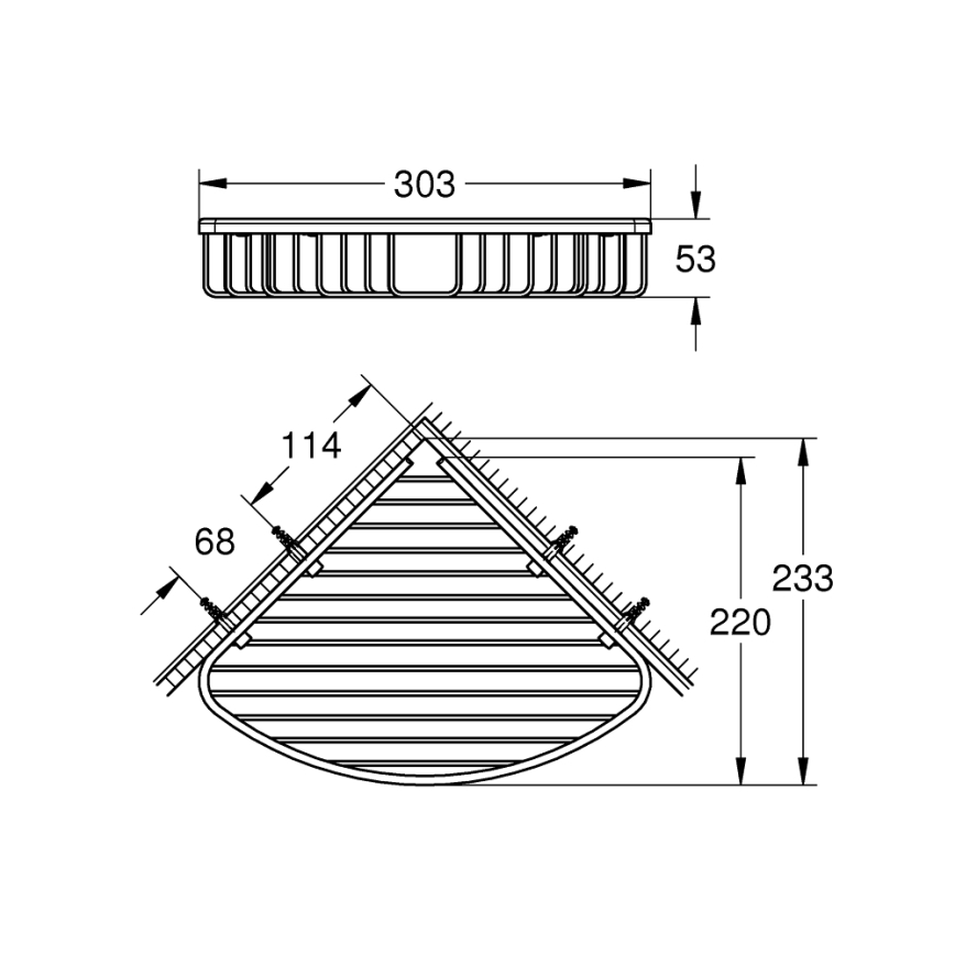 GROHE 40663001 - Stiepļu ziepju trauks BAUCOSMOPOLITAN spīdīgs hroms