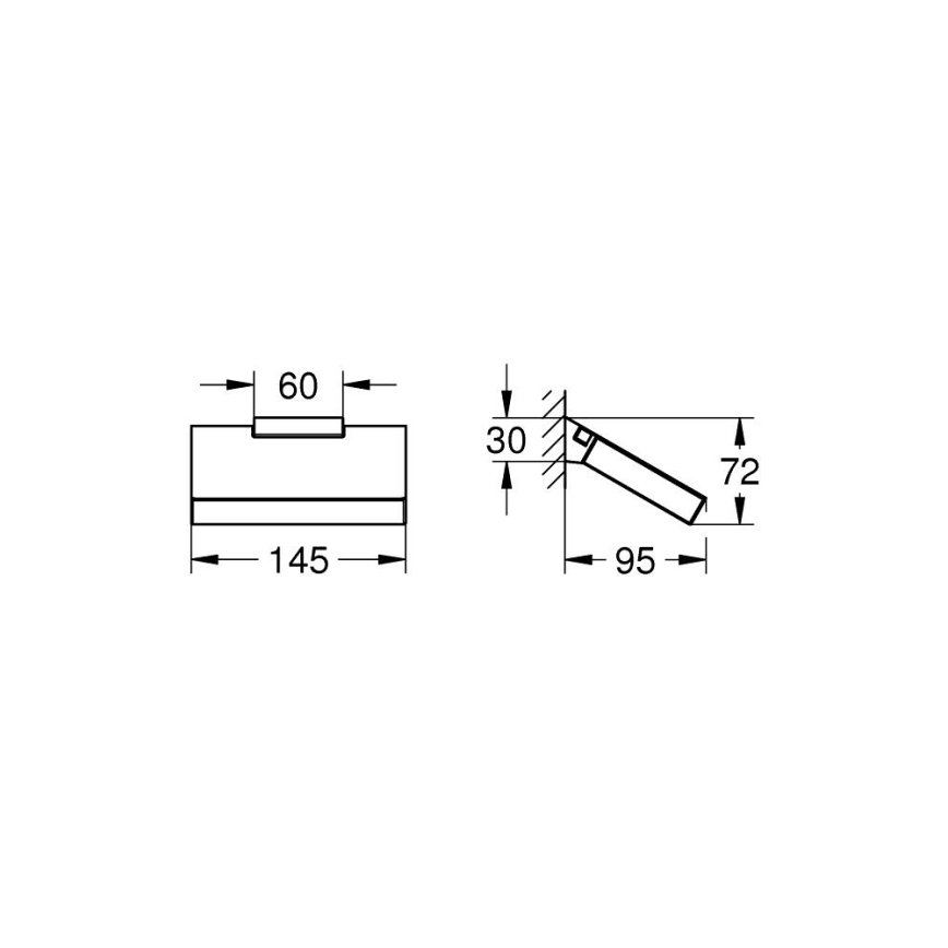 GROHE 40781000 - Tualetes papīra turētājs SELECTION CUBE, spīdīgs hroms