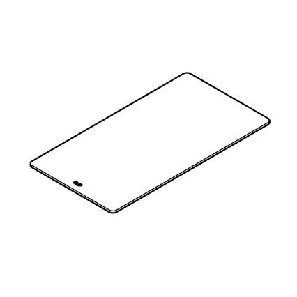 GROHE 40786L00 - Stikla plaukts 450 × 240 × 19 mm balts