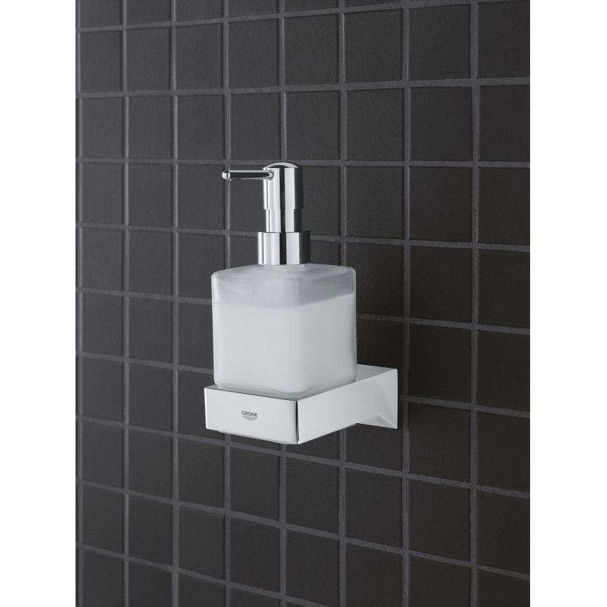 GROHE 40805000 - Dozators šķidrajām ziepēm SELECTION CUBE 300 ml spīdīgs hroms