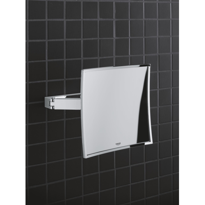 GROHE 40808000 - Kosmētikas spogulis SELECTION CUBE 22,3 × 22,3 cm spīdīgs hroms