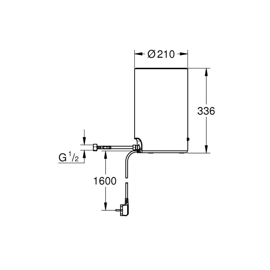 GROHE 40830001 - RED uzglabāšanas tvertne, 3 l, spīdīgs hroms