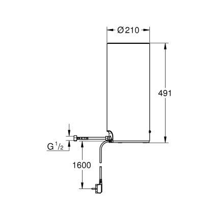 GROHE 40831001 - RED rezervuārs 7 l, nerūsējošais tērauds