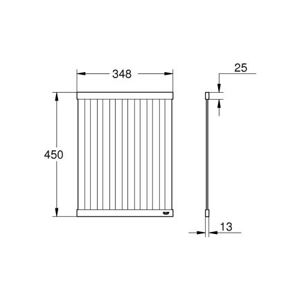 GROHE 40856SD0 - drenāžas paliktnis 450 × 348 mm birstēta nerūsējošā tērauda apdare