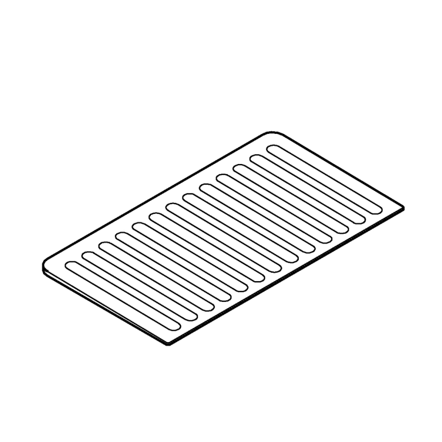 GROHE 40872K00 - Notekas paplāte 450 x 250 mm keramika/melna