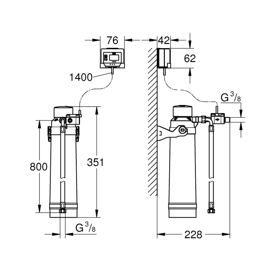GROHE 40875000 - Starta filtru komplekts BLUE, spīdīgs hroms
