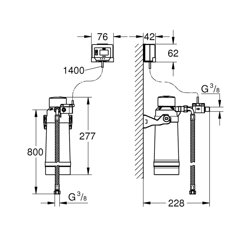 GROHE 40876000 - ULTRASAFE starta komplekts, spīdīgs hroms