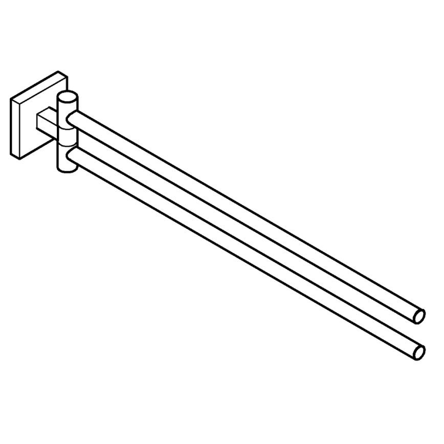 GROHE 409762430 - Dvieļu turētājs START CUBE 438 mm melns