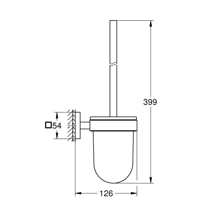 GROHE 40977000 - START CUBE tualetes tīrīšanas komplekts, spīdīgs hroms