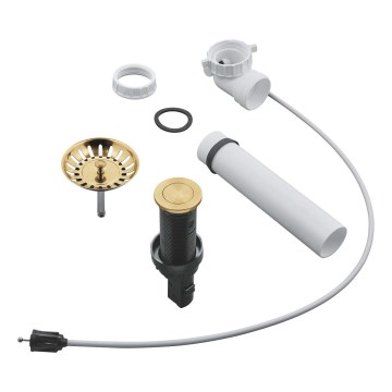 GROHE 40986GN0 - Aizplūdes komplekts virtuves izlietnēm, Ø 35 mm, zelta krāsā