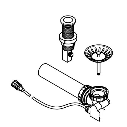 GROHE 40986SD0 - virtuves izlietnes noteku komplekts Ø 35 mm, nerūsējošā tērauda