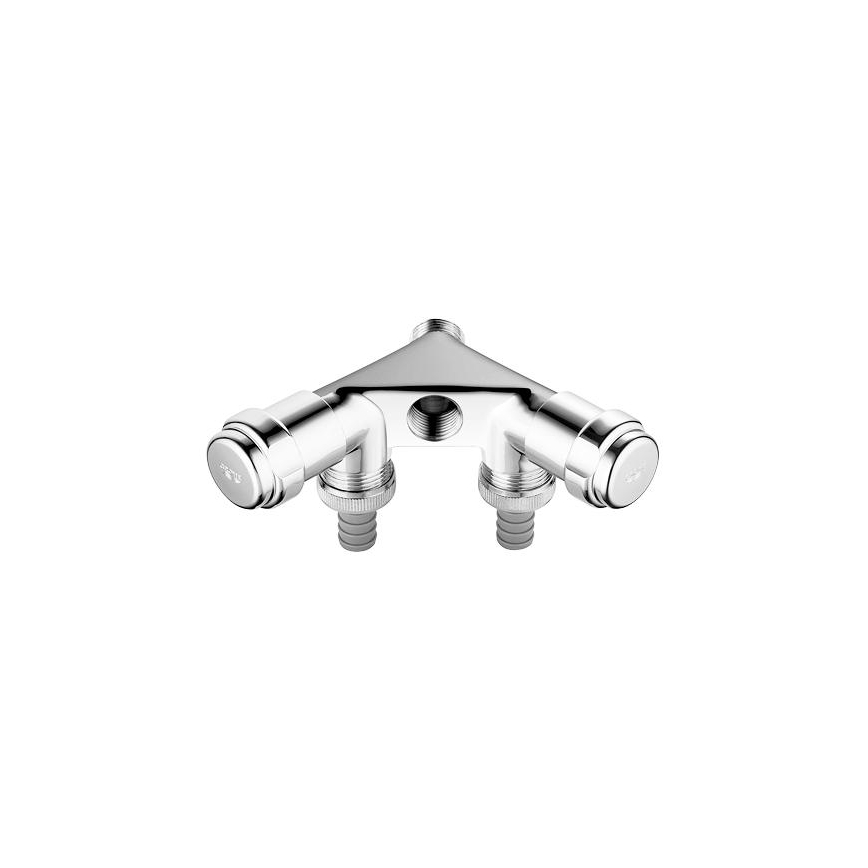 GROHE 41020000 - EGGEMANN 12” divkāršais vārsts ar spīdīgu hromētu pārklājumu