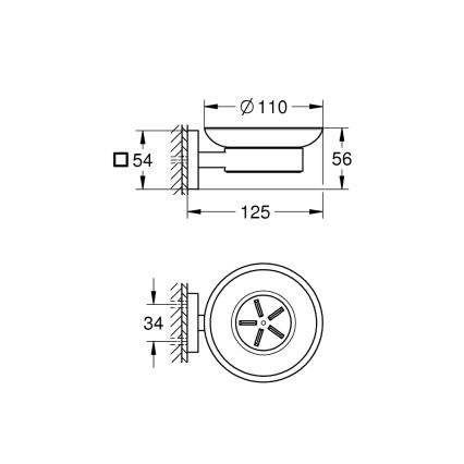 GROHE 41096000 - START CUBE ziepju trauks 110 × 56 × 125 mm spīdīgs hroms