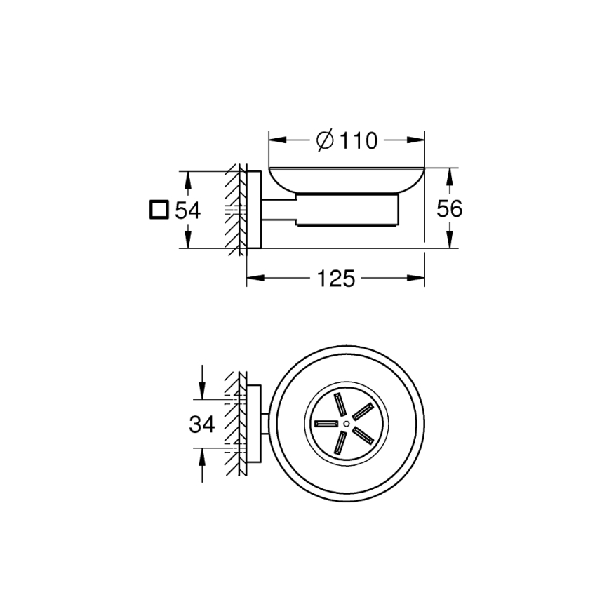 GROHE 41096DC0 - START CUBE ziepju trauks 110 x 56 x 125 mm, no nerūsējošā tērauda