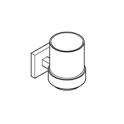 GROHE 410972430 - START CUBE stikla glāze ar turētāju, melna