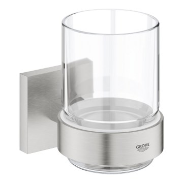 GROHE 41097DC0 - START CUBE glāze ar turētāju, izgatavota no nerūsējošā tērauda