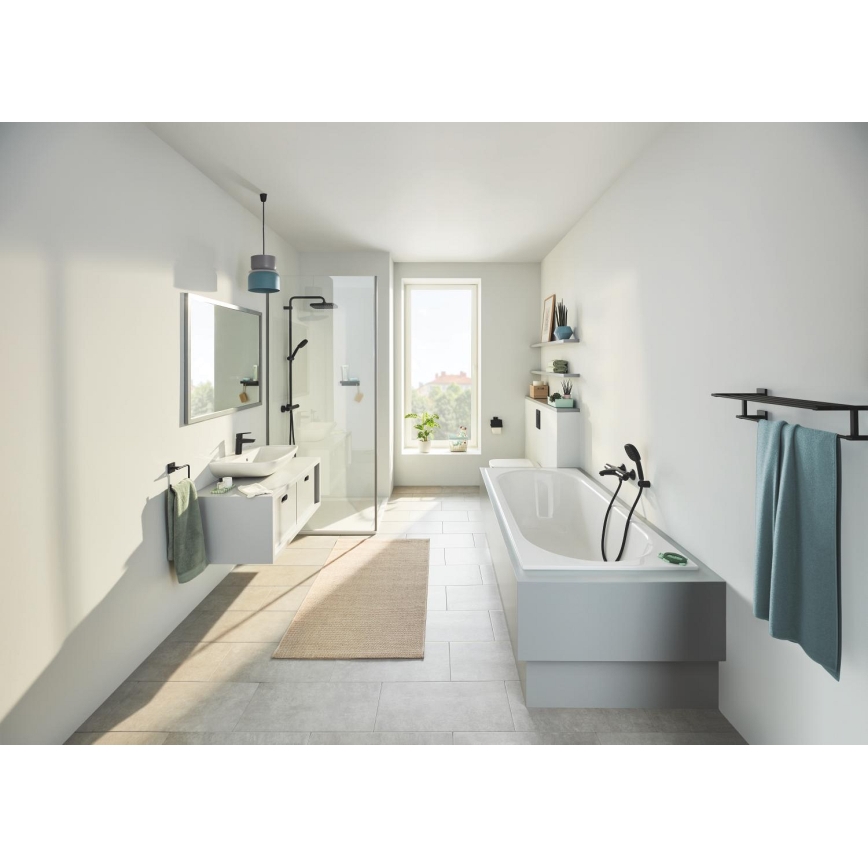 GROHE 410992430 - daudzfunkcionāls dvieļu pakaramais START CUBE 600 mm melns