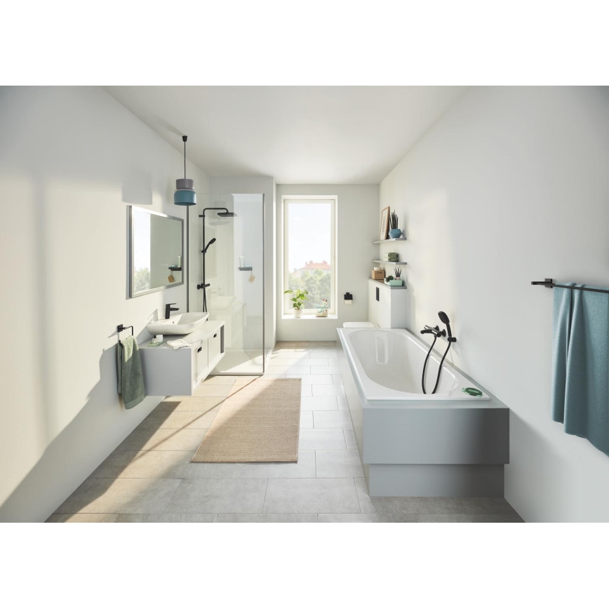 GROHE 411042430 - Divu roku dvieļu turētājs START CUBE 654 mm melns