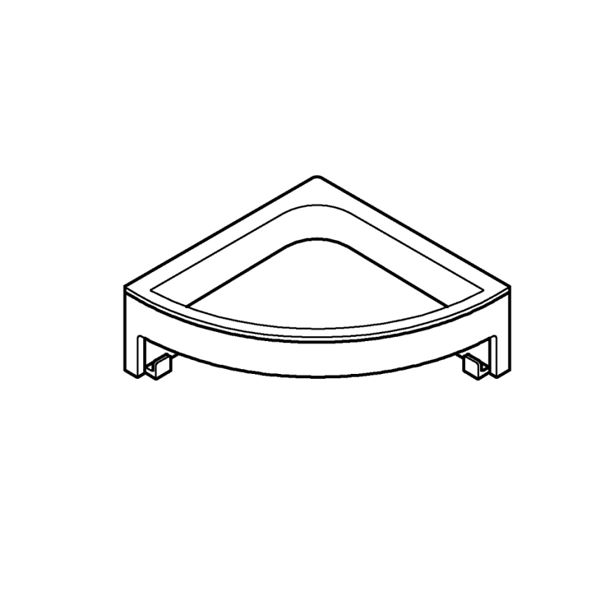 GROHE 41106000 - Stūra dušas plaukts START CUBE 16 cm spīdīgs hroms