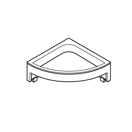 GROHE 411062430 - Stūra dušas plaukts ESSENTIALS 250 × 250 mm melns