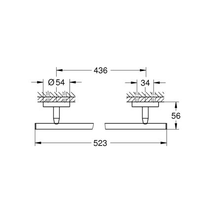 GROHE 41166000 - Dvieļu turētājs 522 mm spīdīgs hroms
