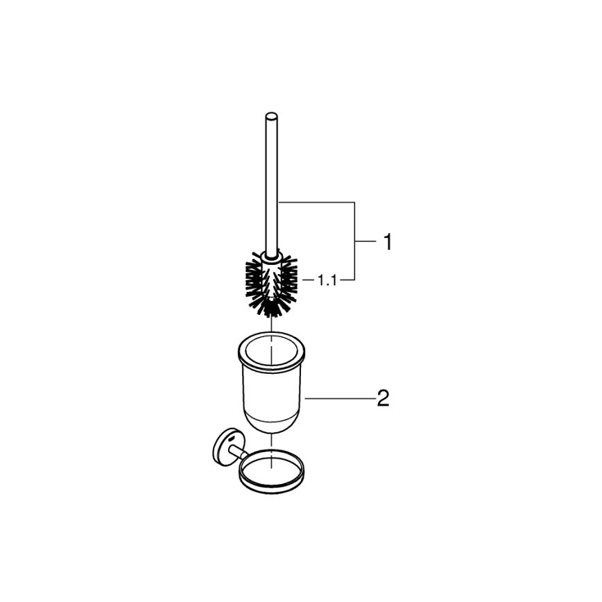 GROHE 41169000 - Tualetes tīrīšanas komplekts START matēts spīdīgs hroms