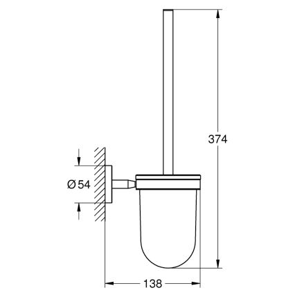 GROHE 41169000 - Tualetes tīrīšanas komplekts START matēts spīdīgs hroms