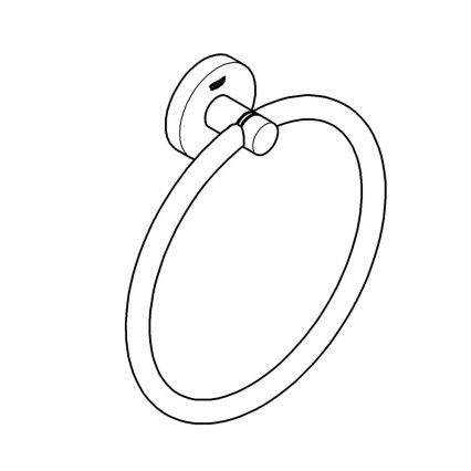 GROHE 41174DC0 - START dvieļu turētājs, nerūsējošā tērauda