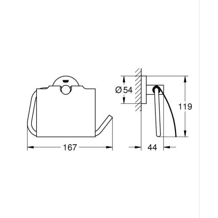 GROHE 41179000 - Tualetes papīra turētājs QUICKFIX START spīdīgs hroms
