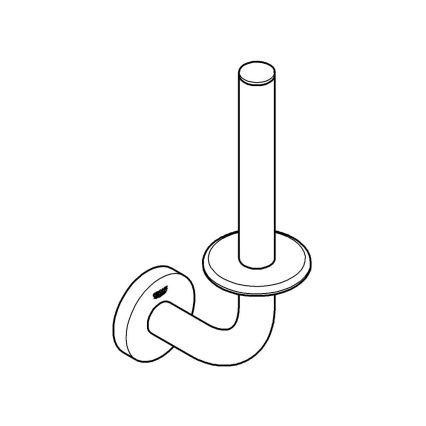 GROHE 41186DC0 - Elegants rezerves tualetes papīra turētājs, 116 x 232 mm, no nerūsējošā tērauda