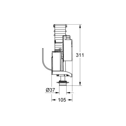 GROHE 42320000 - Izplūdes vārsts AV1 spīdīgs hroms
