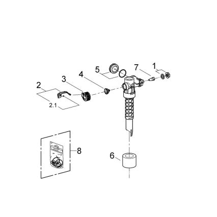 GROHE 43537000 - Pieplūdes vārsts, pulēts hroms