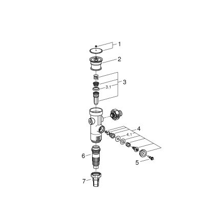 GROHE 43996000 - Spiediena skalošanas vārsts RONDO 3”