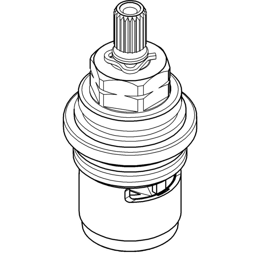 GROHE 45885000 - Keramiskā patrona DN 20, spīdīgs hroms