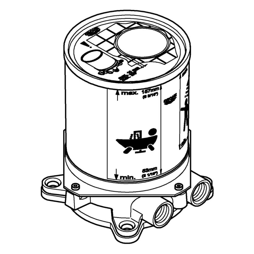 GROHE 45984001 - Iebūvējamais komplekts DN 15, misiņš