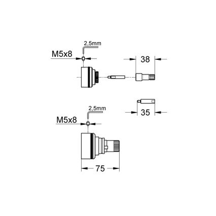 GROHE 47781000 - Pagarināšanas komplekts 27,5 mm