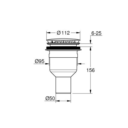 GROHE 49533000 - notekas komplekts Ø 112 mm, spīdīgs hroma pārklājums