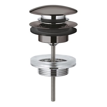 GROHE 65807A00 - Notekas komplekts ar aizbāzni izlietnēm ar pārplūdi, grafīta krāsā