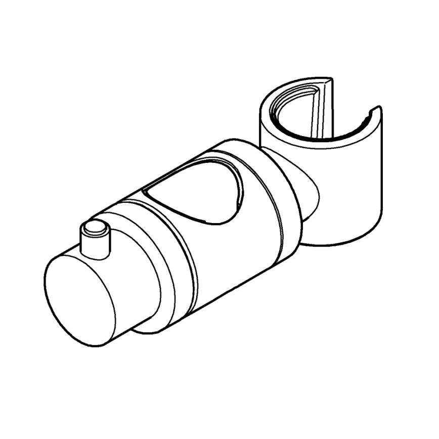 GROHE 6765000 - slīdnis dušas stienim RELEXA, RAINSHOWER un EUPHORIA 24,7 mm hroms