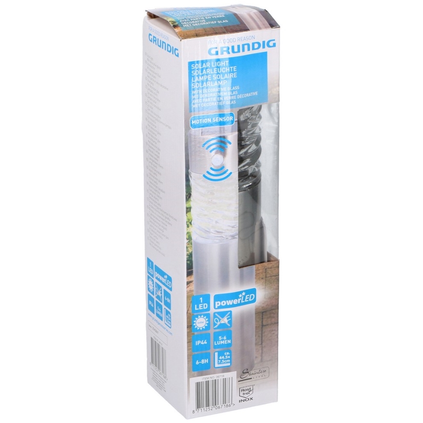 Grundig 14 - LED Saules enerģijas lampa 1xLED 1xAAA 600 mAh IP44