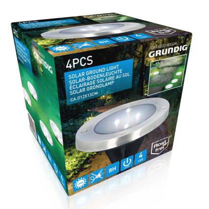 Grundig - KOMPLEKTS 4x LED Saules enerģijas lampa LED/1W/1,2V 600 mAh IP65