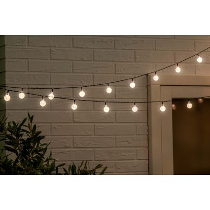 Grundig - LED Aptumšojama saules enerģijas virtene 50xLED/8 funkcijas 9,35m IP44 silti balta + tālvadības pults
