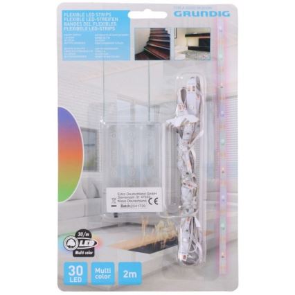 Grundig - LED Josla 2m LED/3xAA daudzkrāsaina