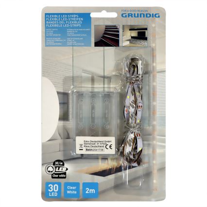 Grundig - LED Josla 2m LED/3xAA dienasgaismas balta